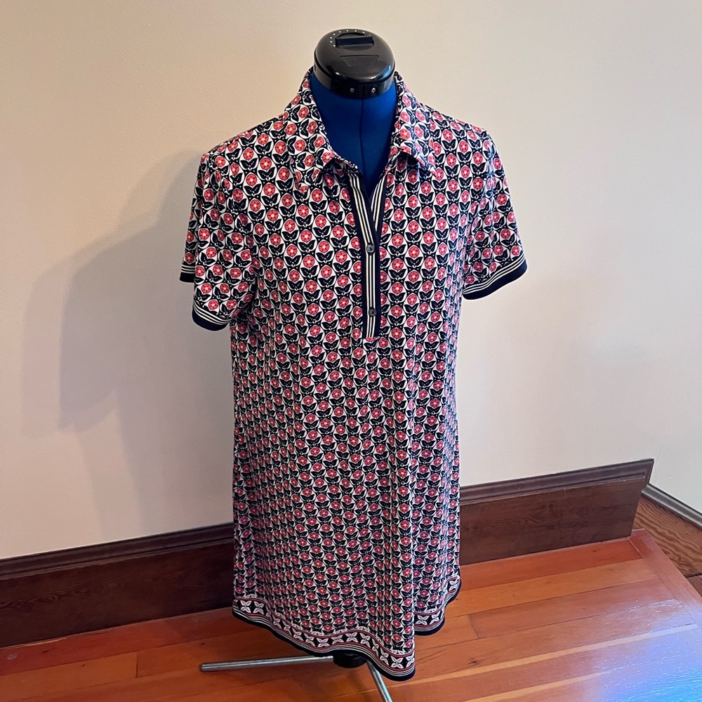 Max Studio Floral Print Short Sleeve Dress